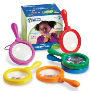 Learning Resources Primary Science Jumbo Magnifiers, Set of 6
