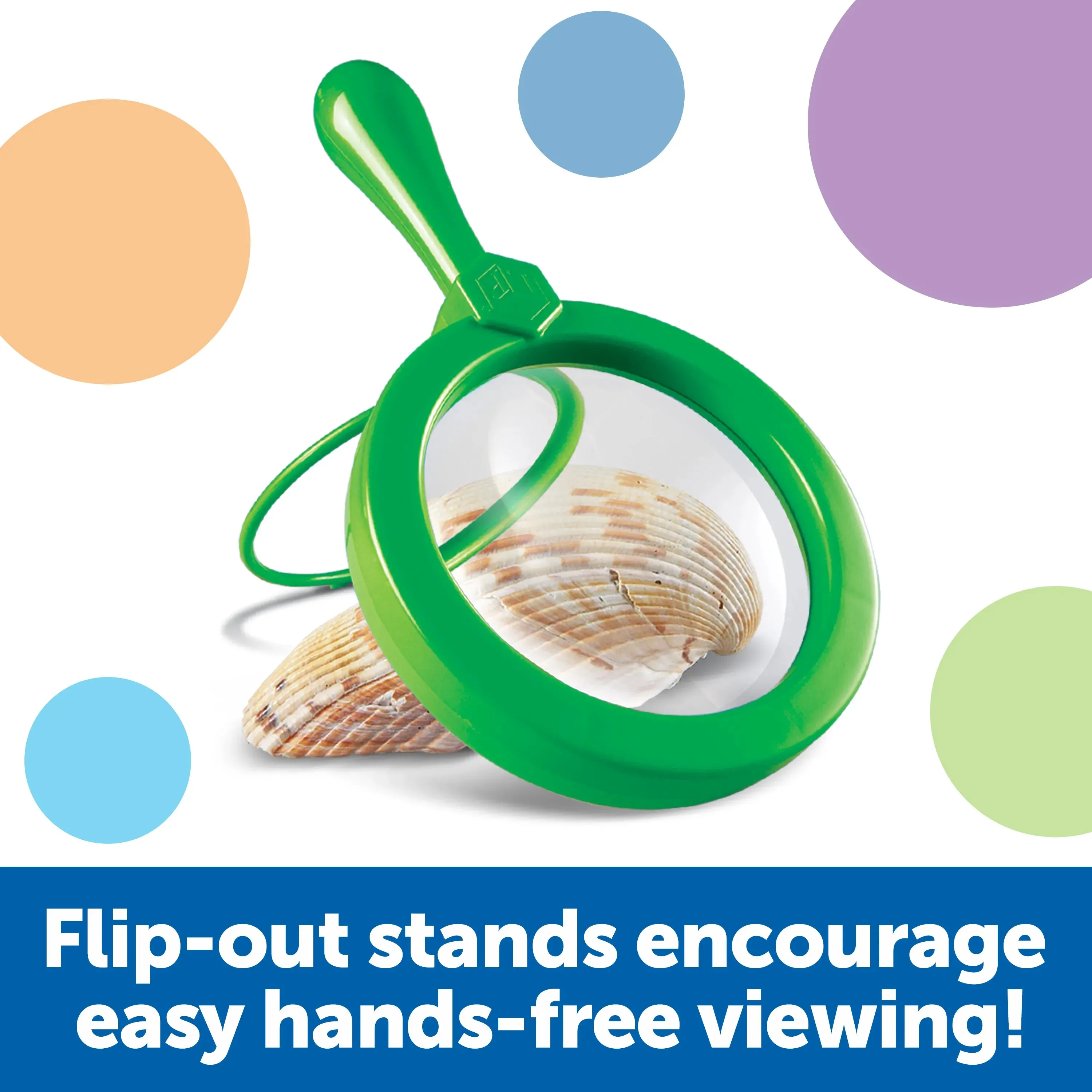 Learning Resources Primary Science Jumbo Magnifiers, Set of 6