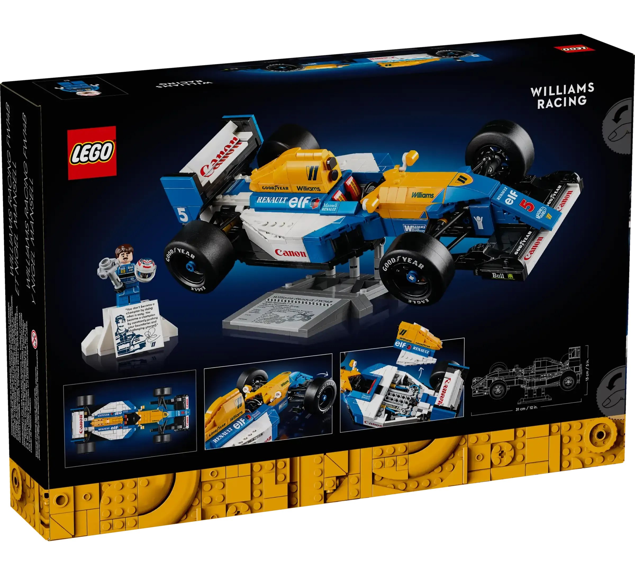 LEGO ICONS 10353 Williams Racing FW14B & Nigel Mansell