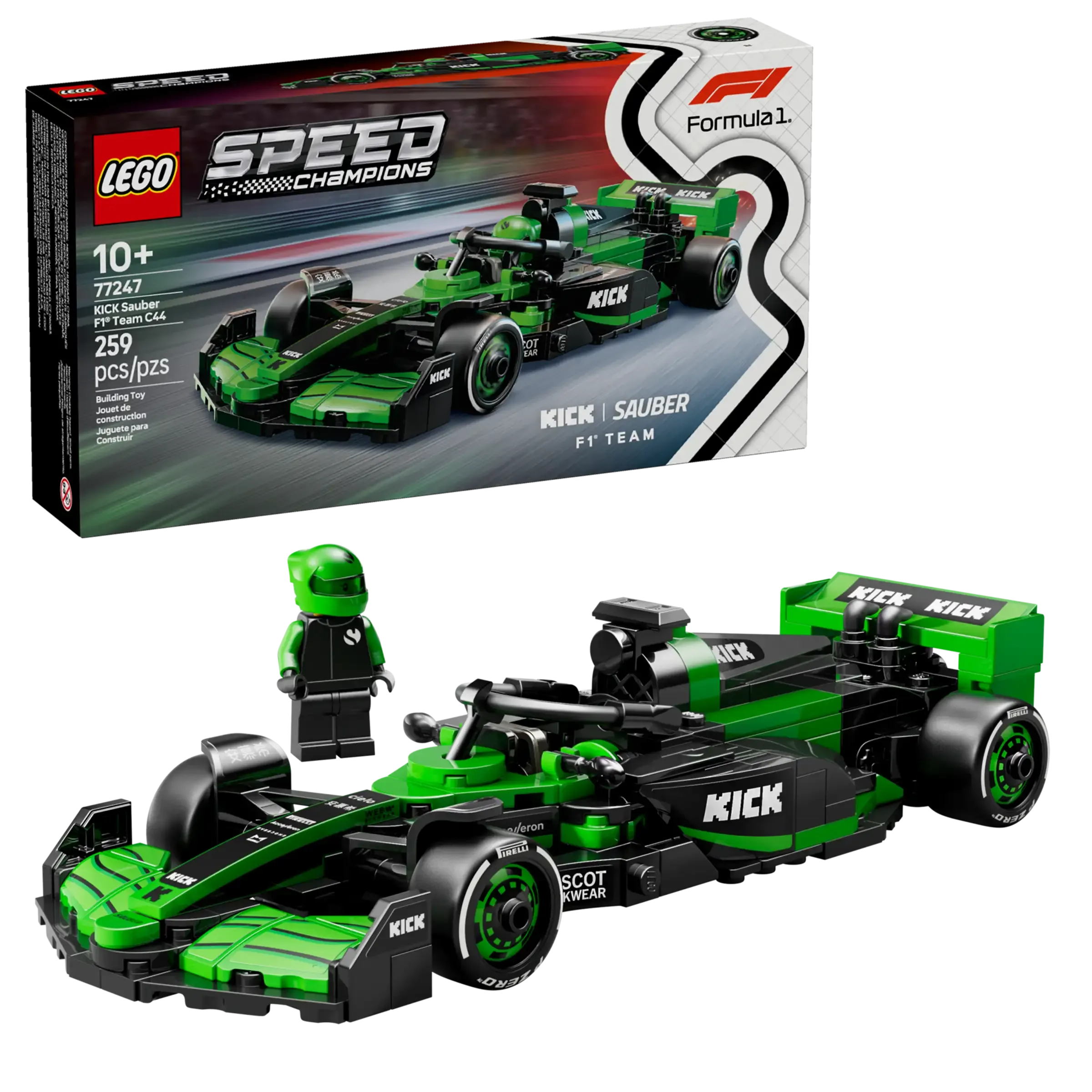 LEGO SPEED CHAMPIONS 77247 KICK Sauber F1 Team C44 Race Car