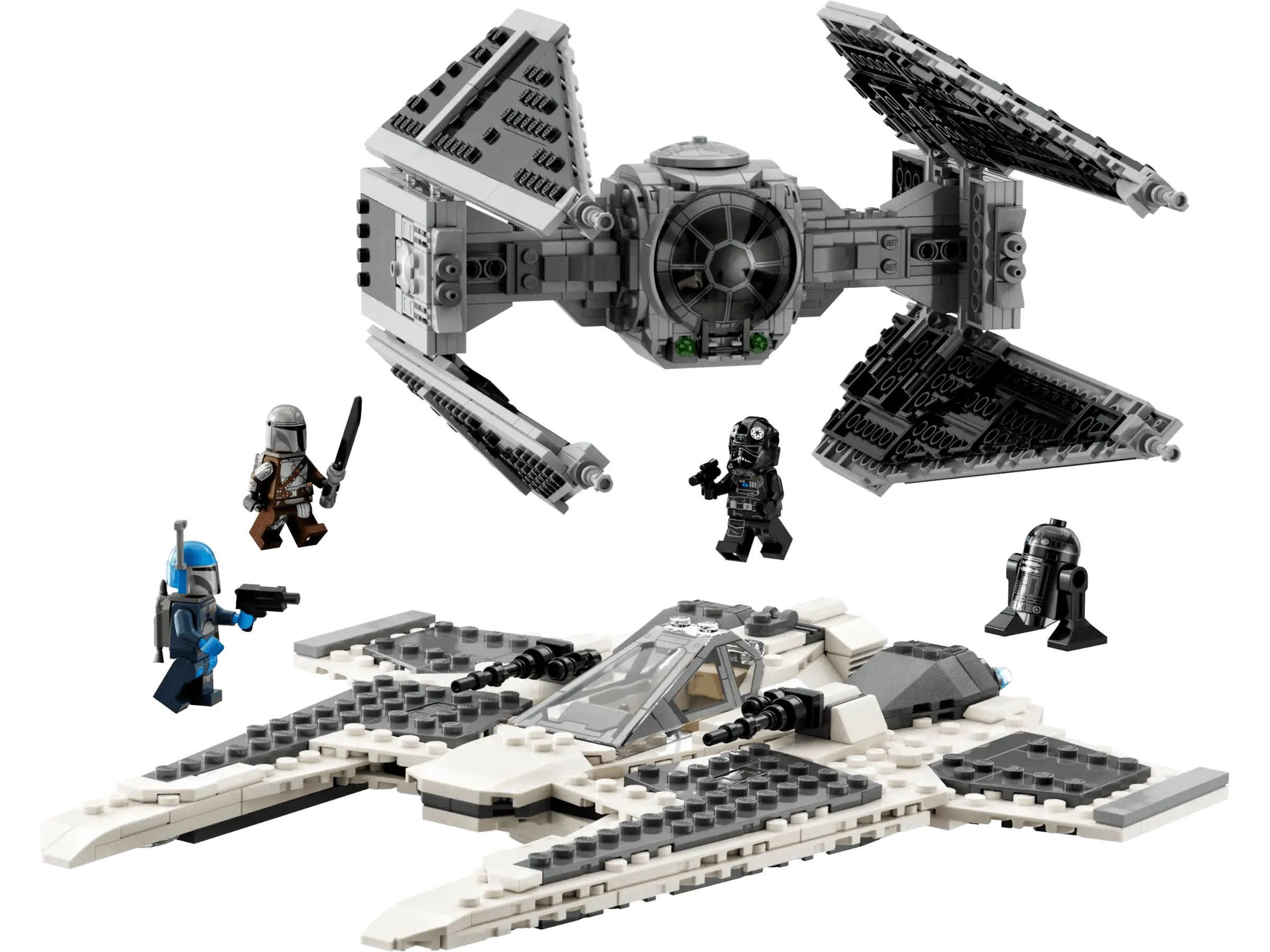 LEGO STAR WARS 75348 Star Wars Mandalorian Fang Fighter vs TIE Interceptor