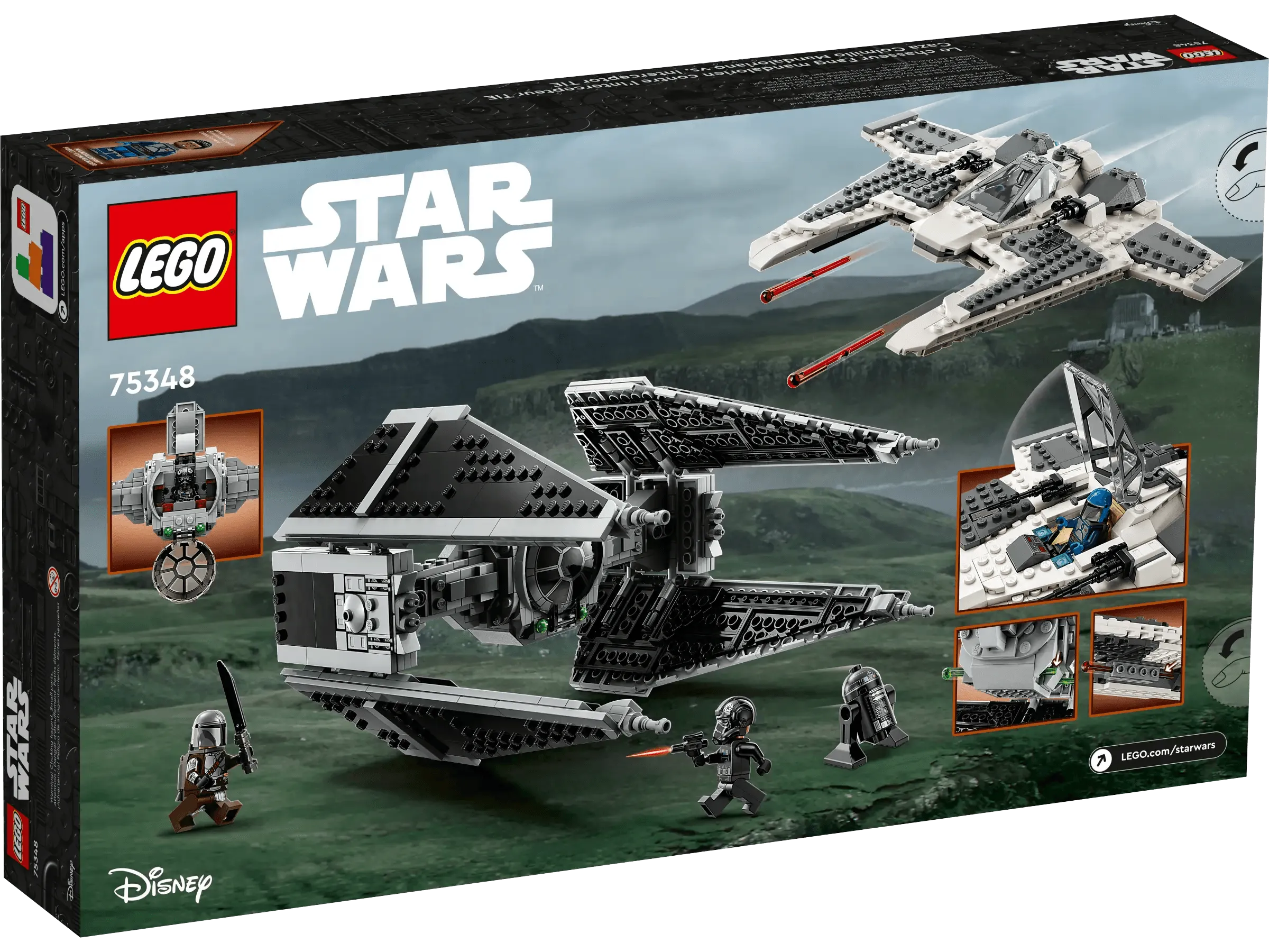LEGO STAR WARS 75348 Star Wars Mandalorian Fang Fighter vs TIE Interceptor