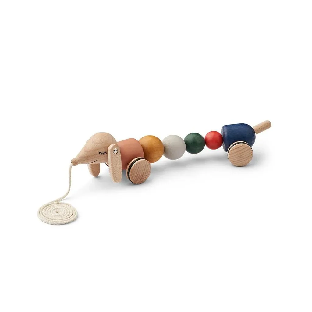 Liewood: Barthes Pull Along Toy - Golden Caramel