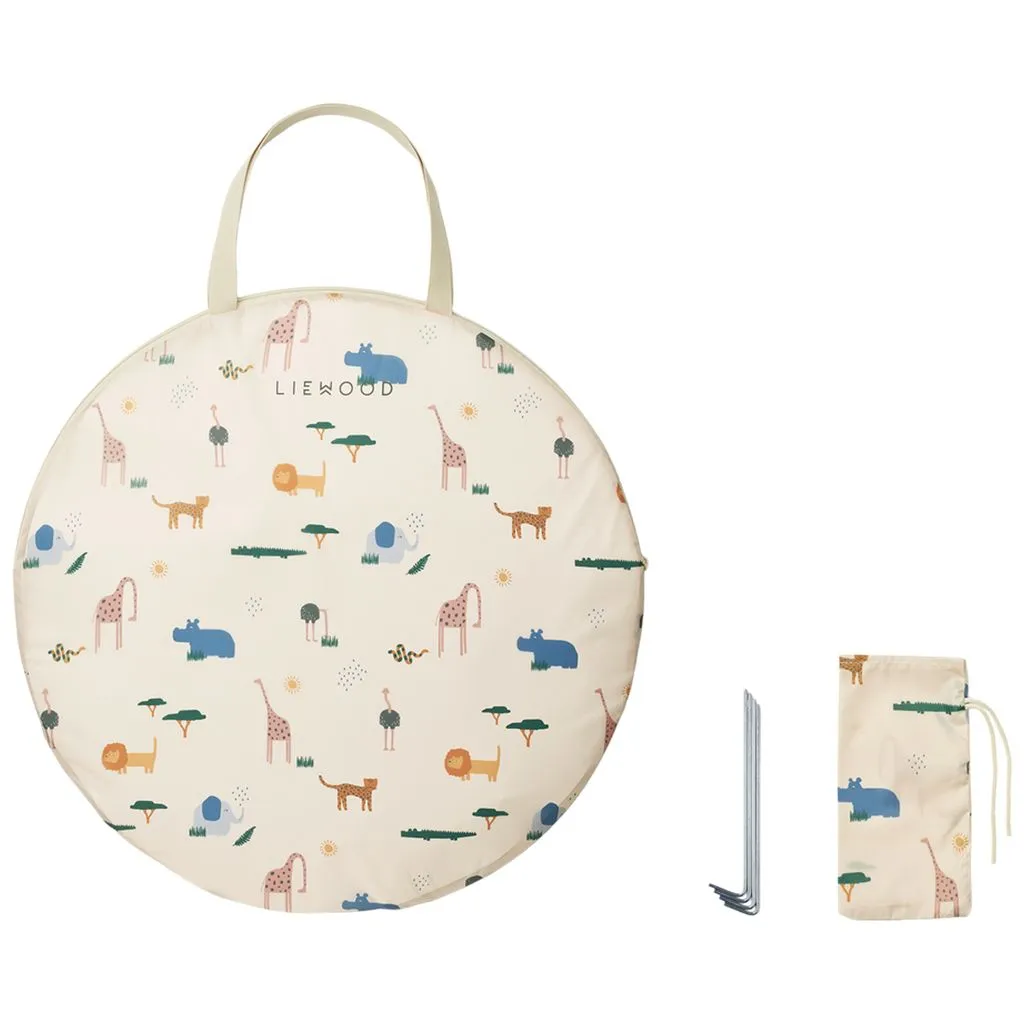 Liewood: Everett Pop Up Tent With Paddling Pool - Safari sandy mix
