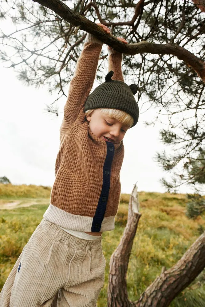 Liewood: Gina Beanie with Ears - Army Brown