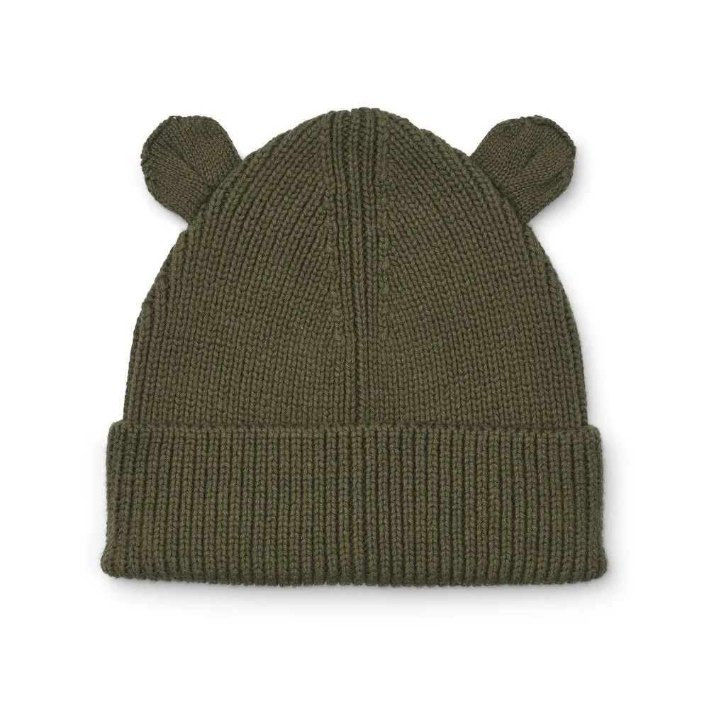 Liewood: Gina Beanie with Ears - Army Brown
