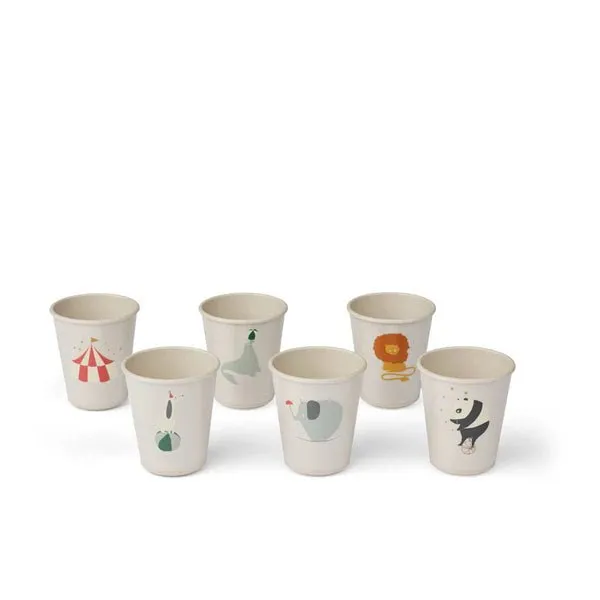 Liewood: Lana Cup 6-Pack - Circus / Sandy