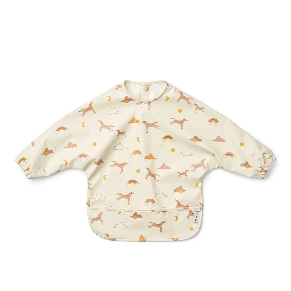 Liewood: Merle Printed Cape Bib - Dream / Ecru
