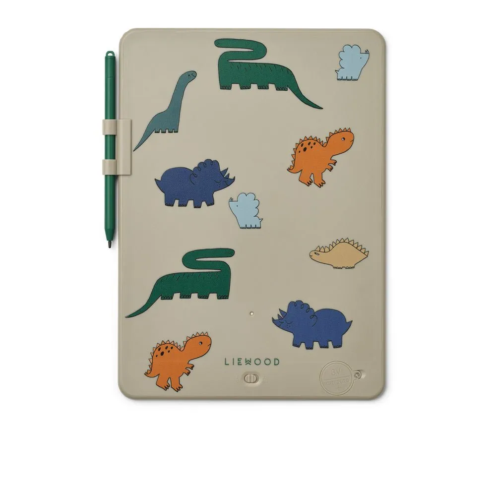 Liewood: Zora Magic Drawing Board - Dinosaurs / Mist