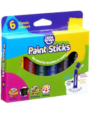 Little Brian Paint Sticks Classic 6 Pack