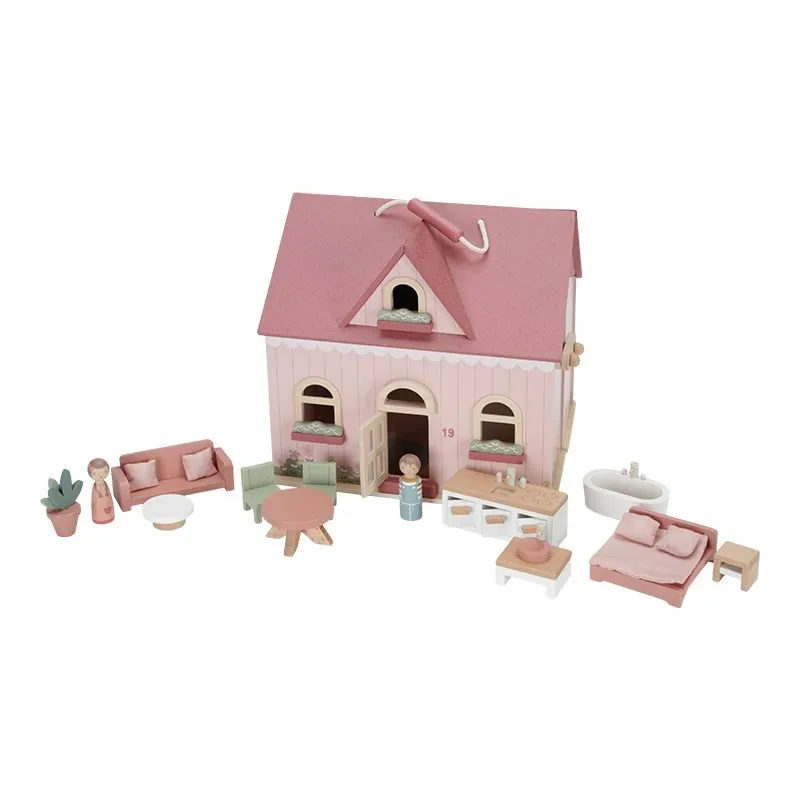 Little Dutch: Pink Wooden Portable Dollhouse