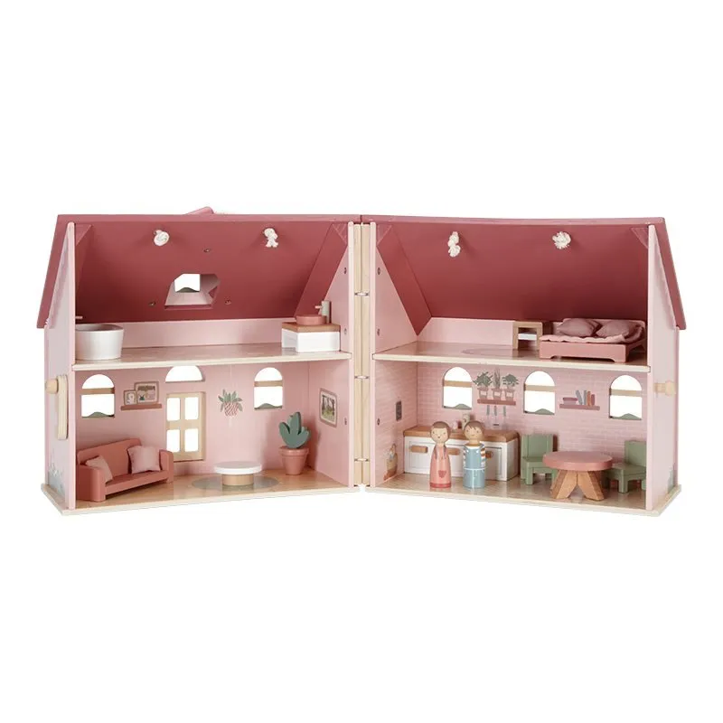 Little Dutch: Pink Wooden Portable Dollhouse