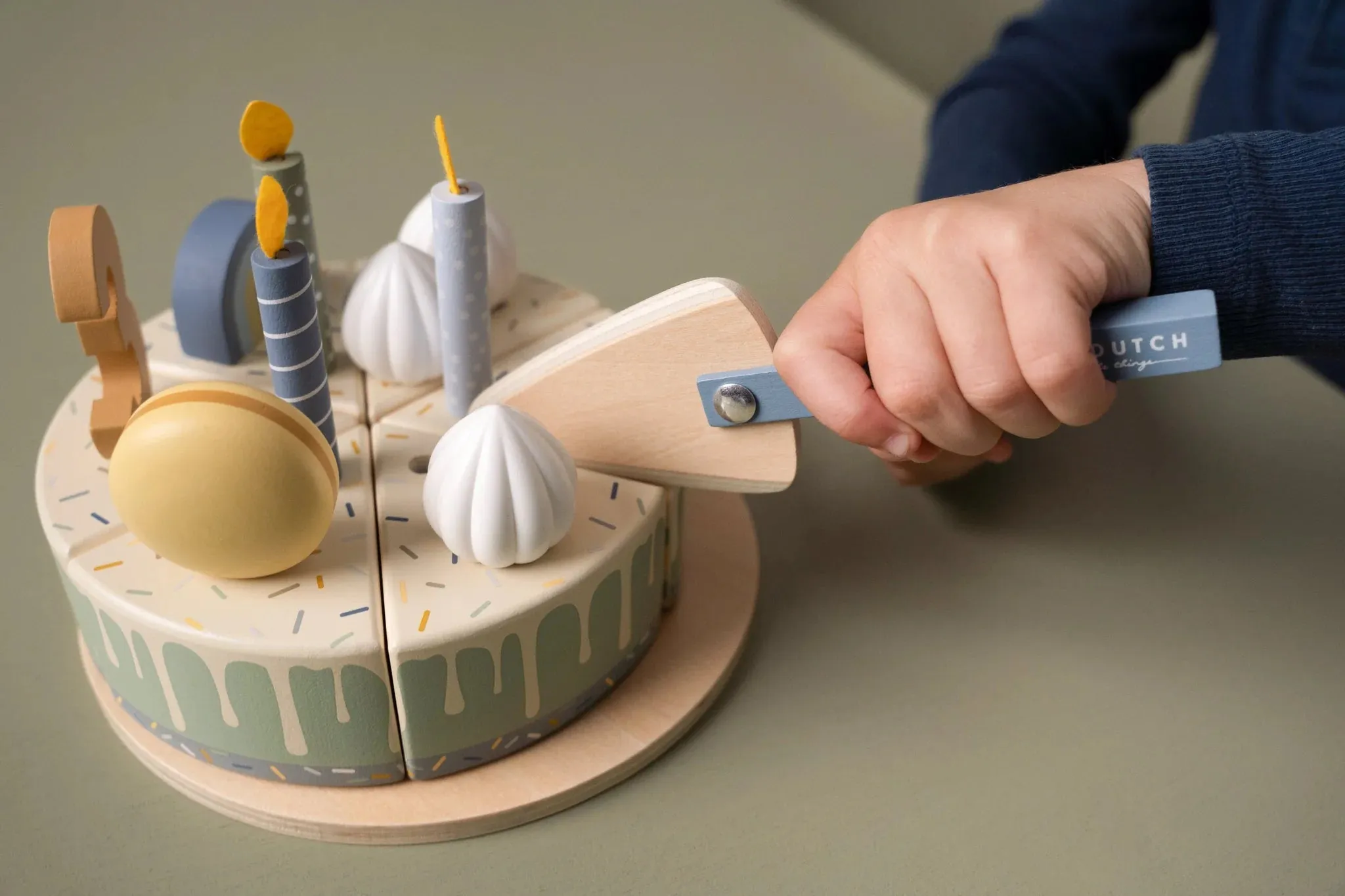 Little Dutch: Wooden Cake - Blue