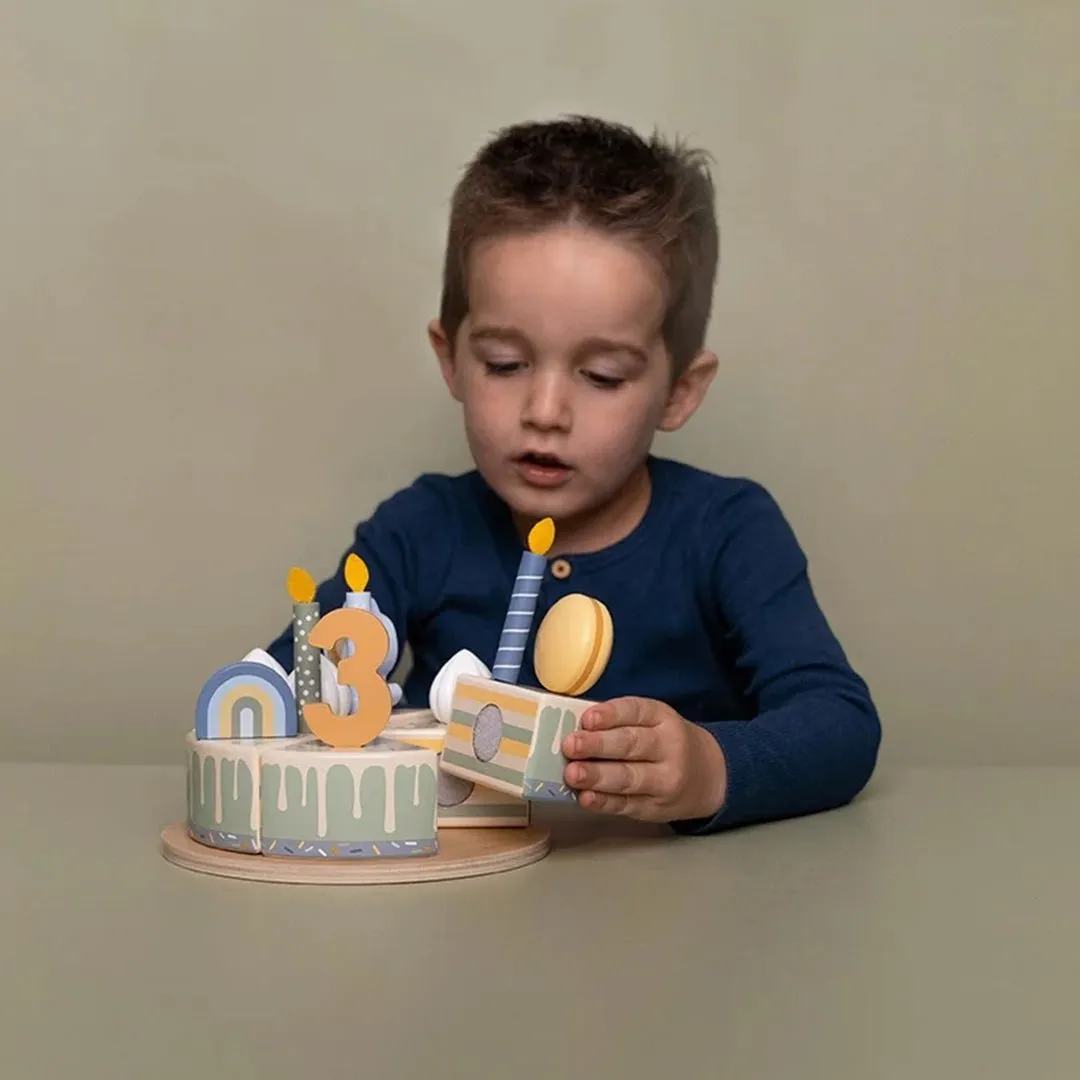 Little Dutch: Wooden Cake - Blue