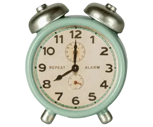 Maileg: Alarm clock, Mouse - Mint