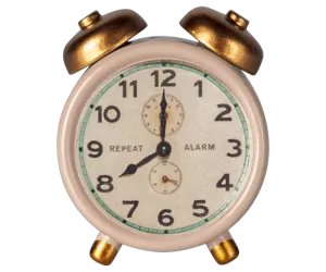 Maileg: Alarm clock, Mouse - Powder