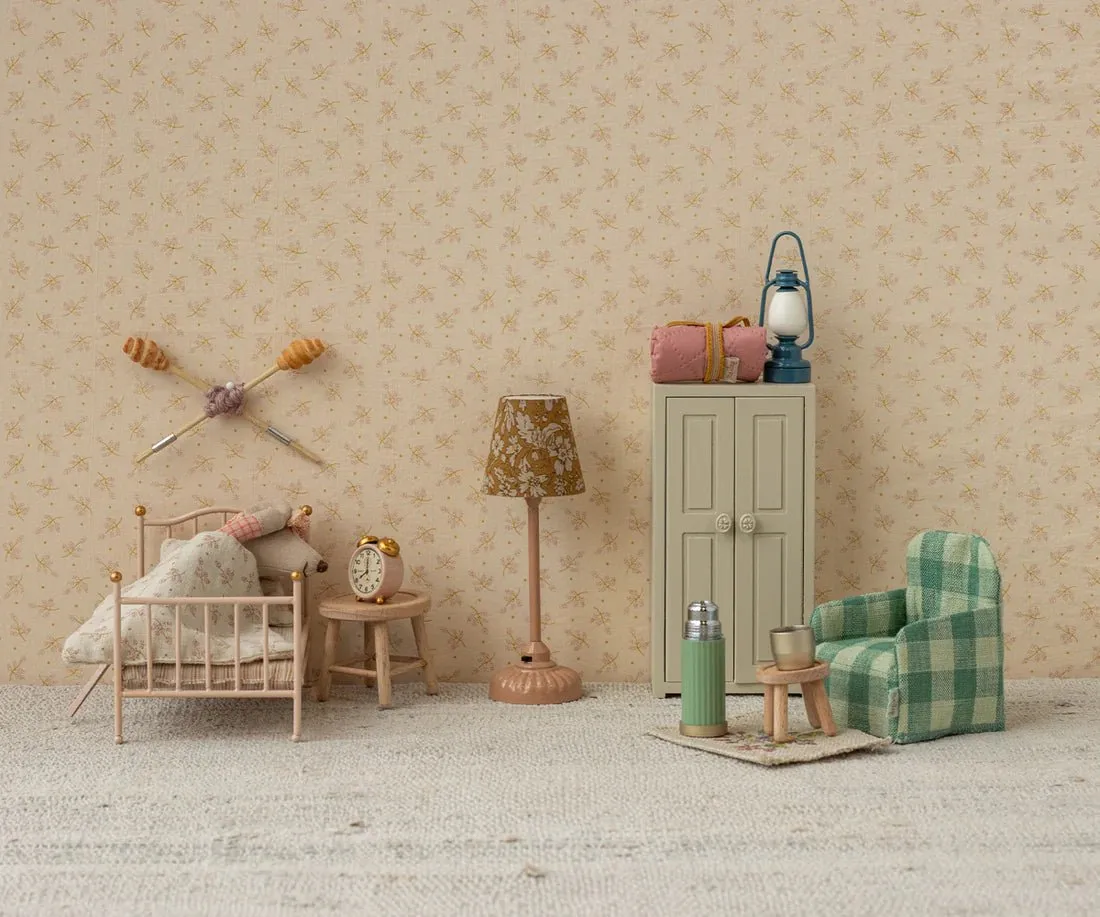 Maileg: Alarm clock, Mouse - Powder