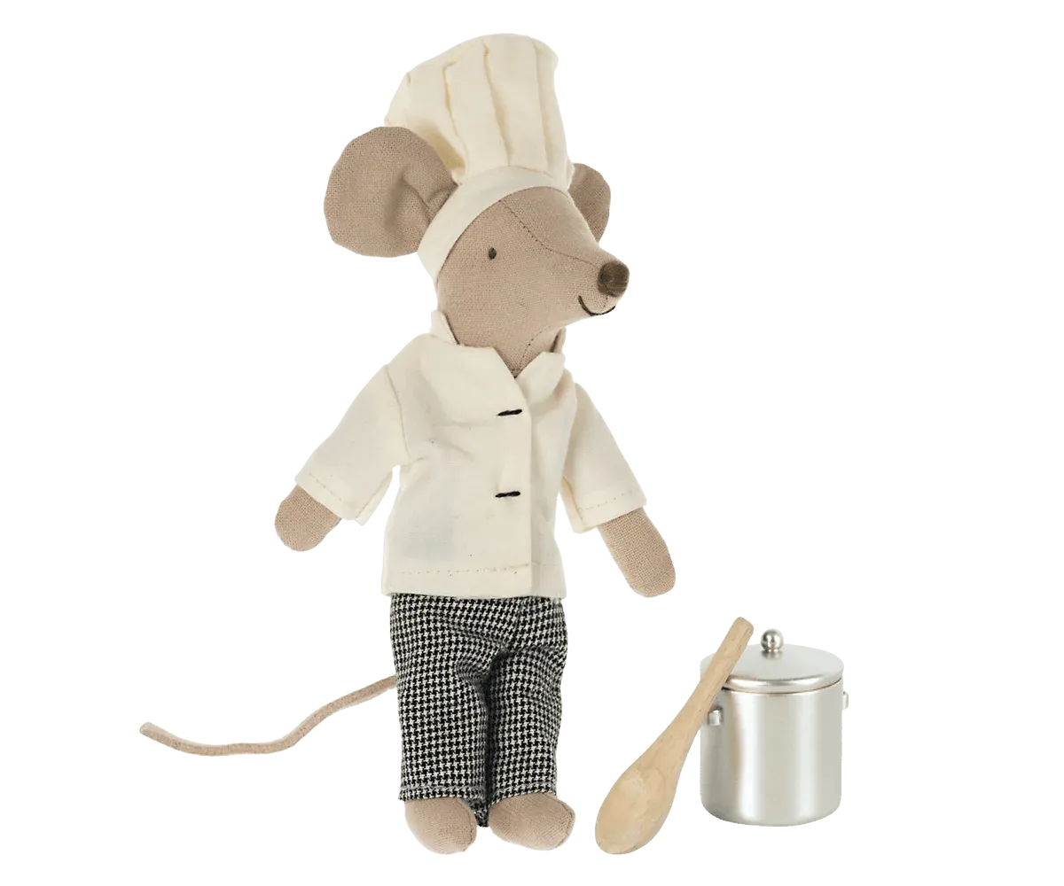 Maileg: Chef Mouse with Pot & Spoon