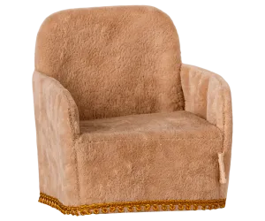 Maileg: Folding chair, Mouse - Powder