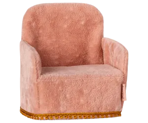 Maileg: Folding chair, Mouse - Rose