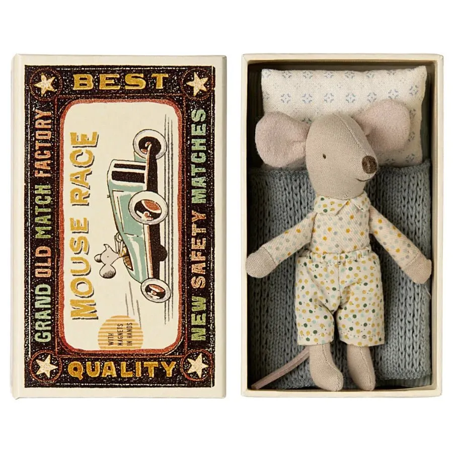 Maileg: Little brother mouse in matchbox