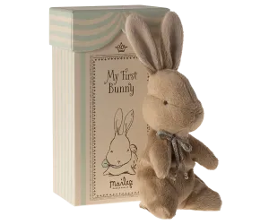 Maileg: My First Bunny - Brown / Blue Box