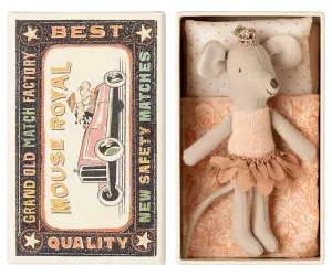 Maileg: Princess mouse, Little sister in matchbox