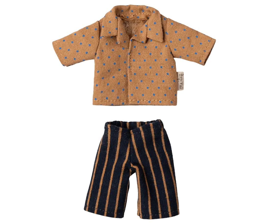 Maileg: Shirt & Striped Pants - Dad Mouse Set