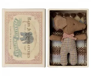 Maileg: Sleepy wakey baby mouse in matchbox - Rose