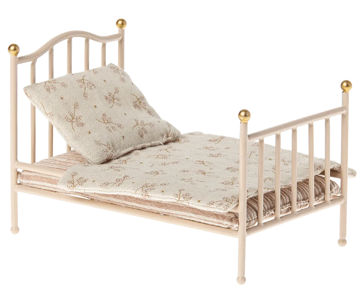 Maileg: Vintage Bed - Mouse / Rose