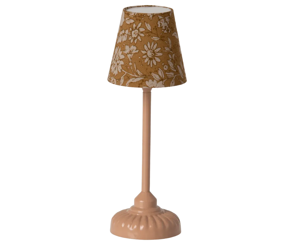 Maileg: Vintage floor lamp, Mouse - Dark Powder