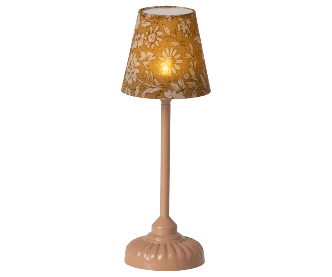 Maileg: Vintage floor lamp, Mouse - Dark Powder