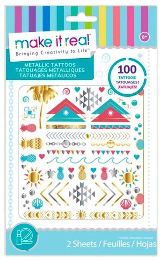Make It Real Metallic Tattoos - Assorted