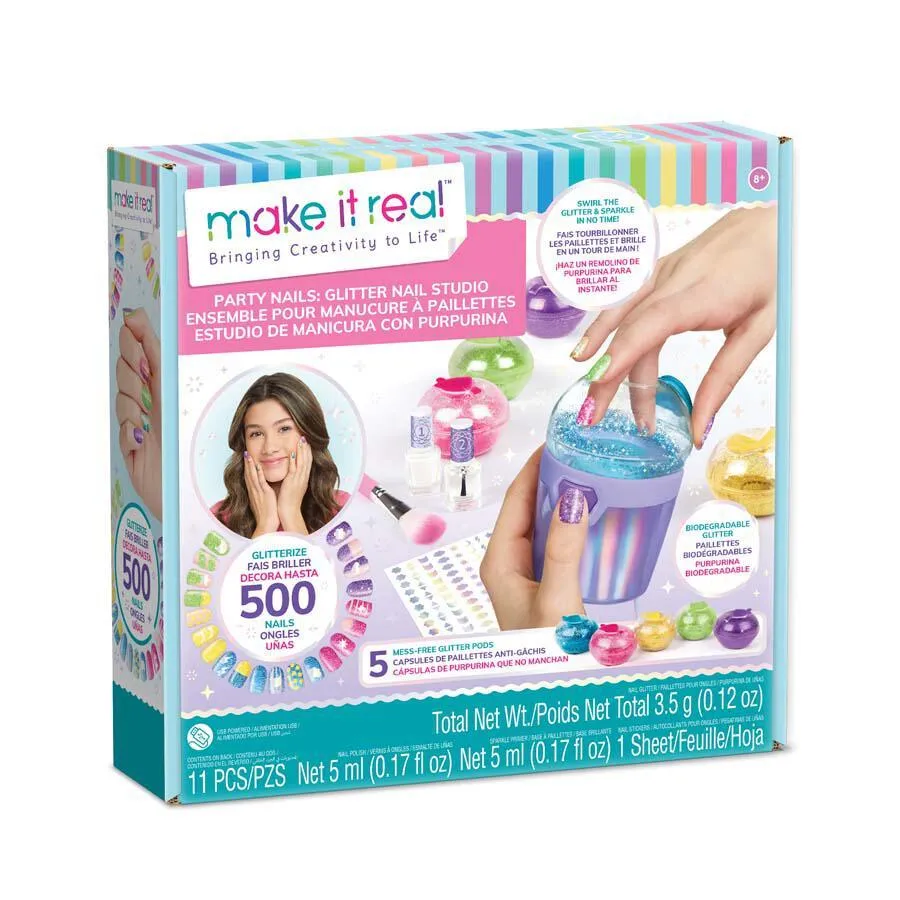 Make it Real Party Nails Glitter Design Set