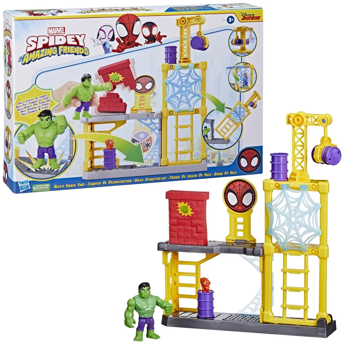 Marvel Spidey And His Amazing Friends Hulk Smash Yard Playset