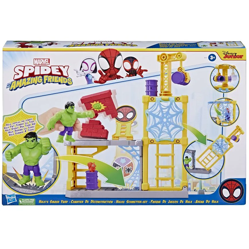 Marvel Spidey And His Amazing Friends Hulk Smash Yard Playset