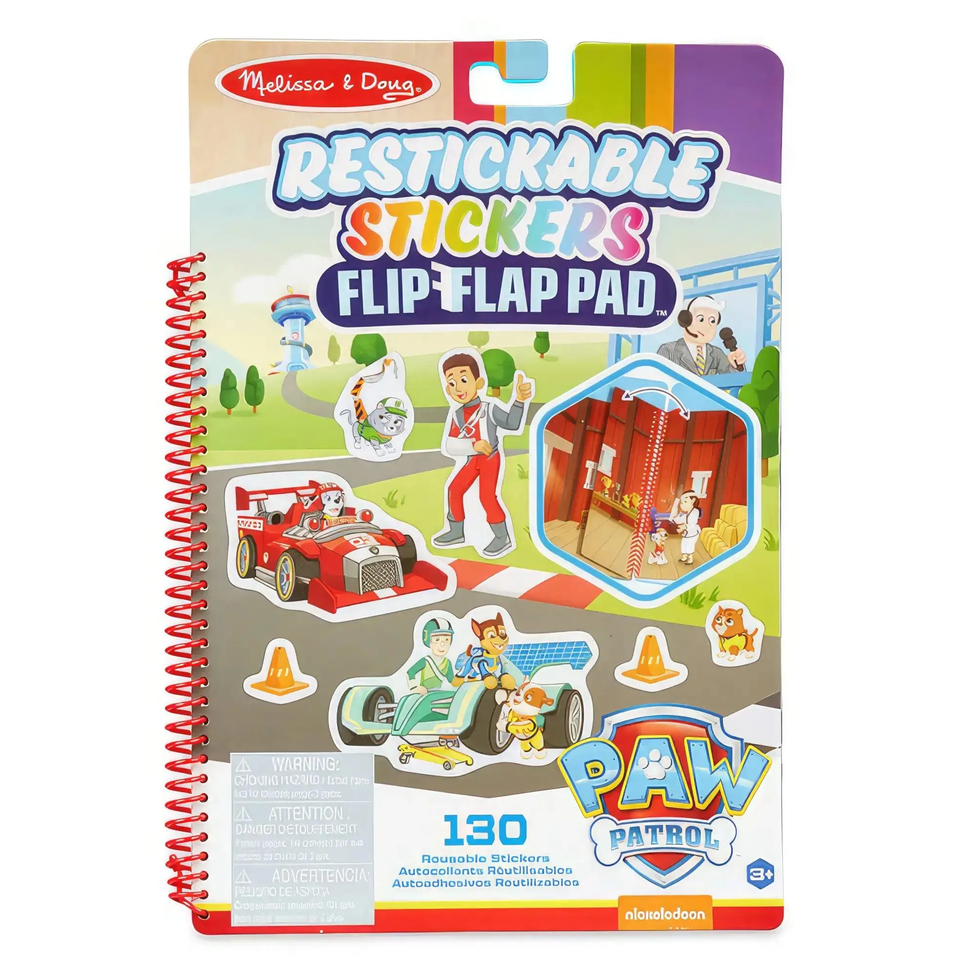 Melissa & Doug PAW Patrol Restickable Stickers Flip-Flap Pad - Classic Missions