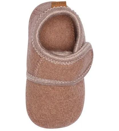 Melton: Classic Kids’ Wool Slippers - Fawn