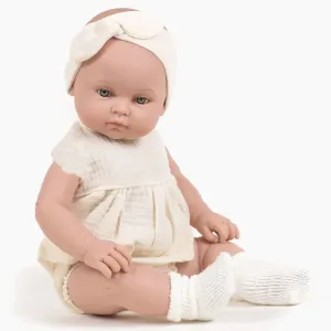 Minikane Baby Girl Doll 47cm Yalle - Ecru Outfit