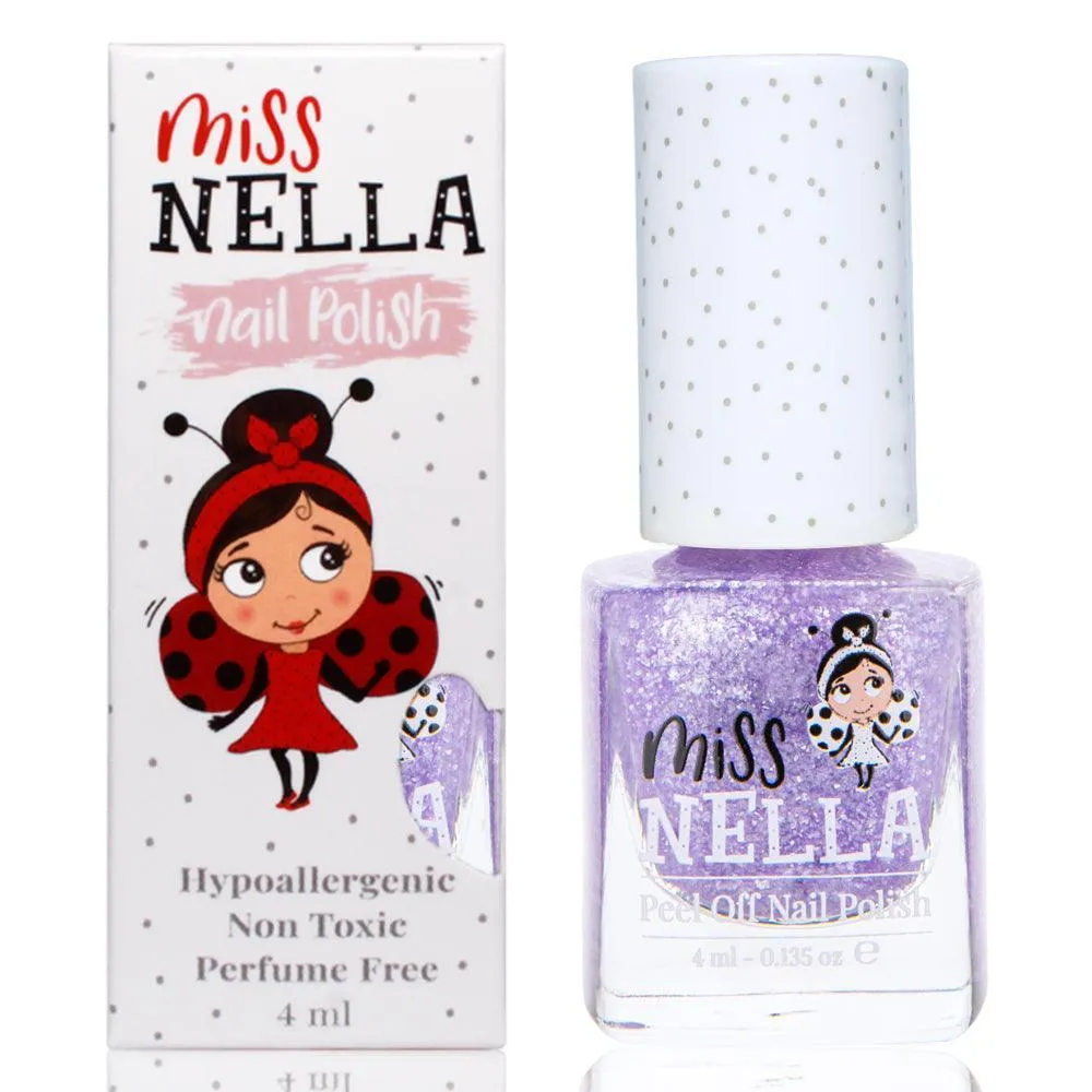 Miss Nella MN47 Sparkly Zebra 4ml Peel off Kids Nail Polish