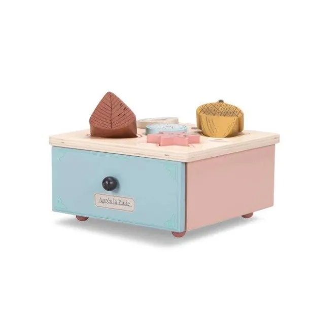 Moulin Roty: Box with push-in shapes - Apres la pluie