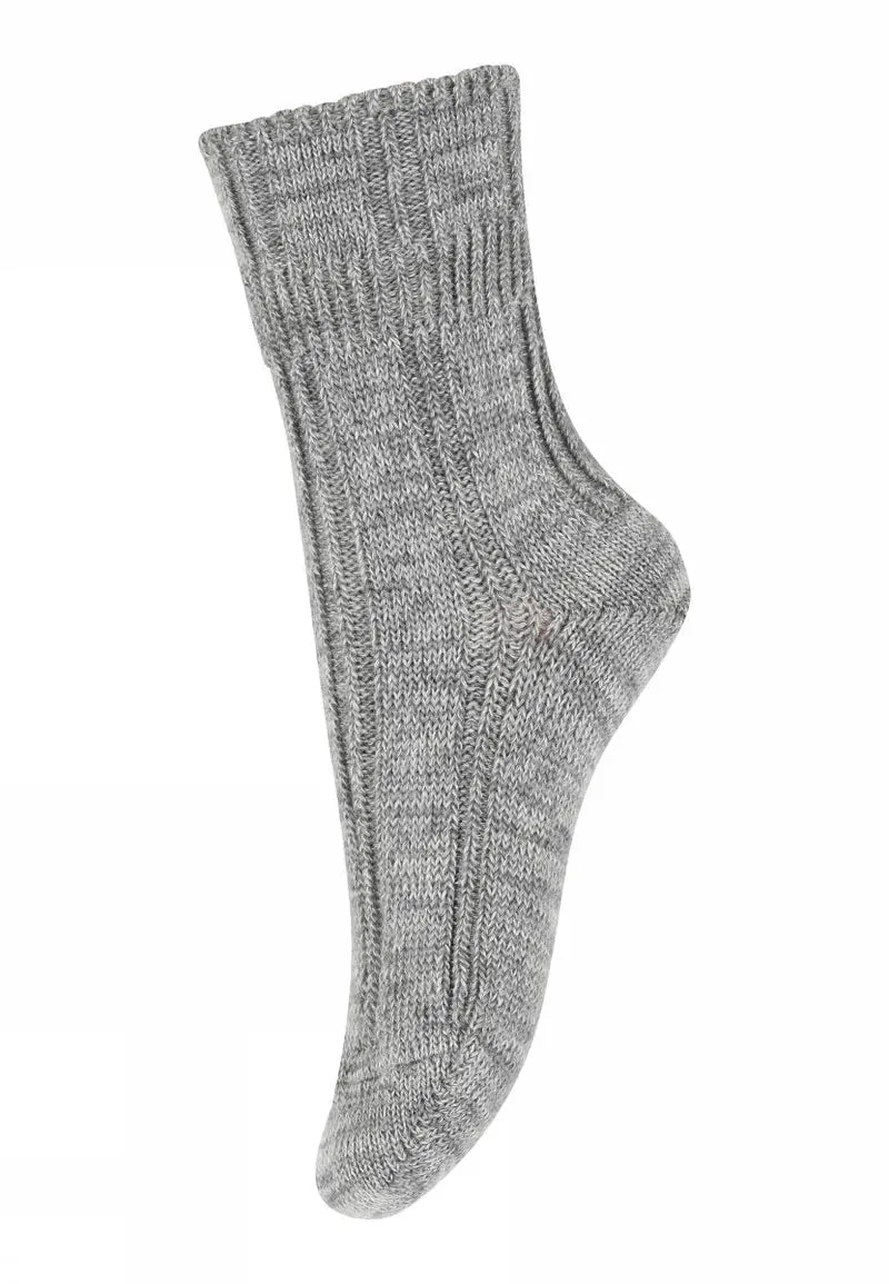MP Denmark: Bee Wool Socks - Grey Melange