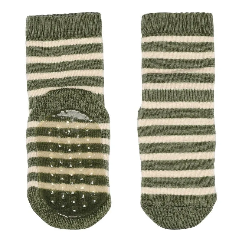 MP Denmark: Elis Anti-Slip Wool Socks - Olivine