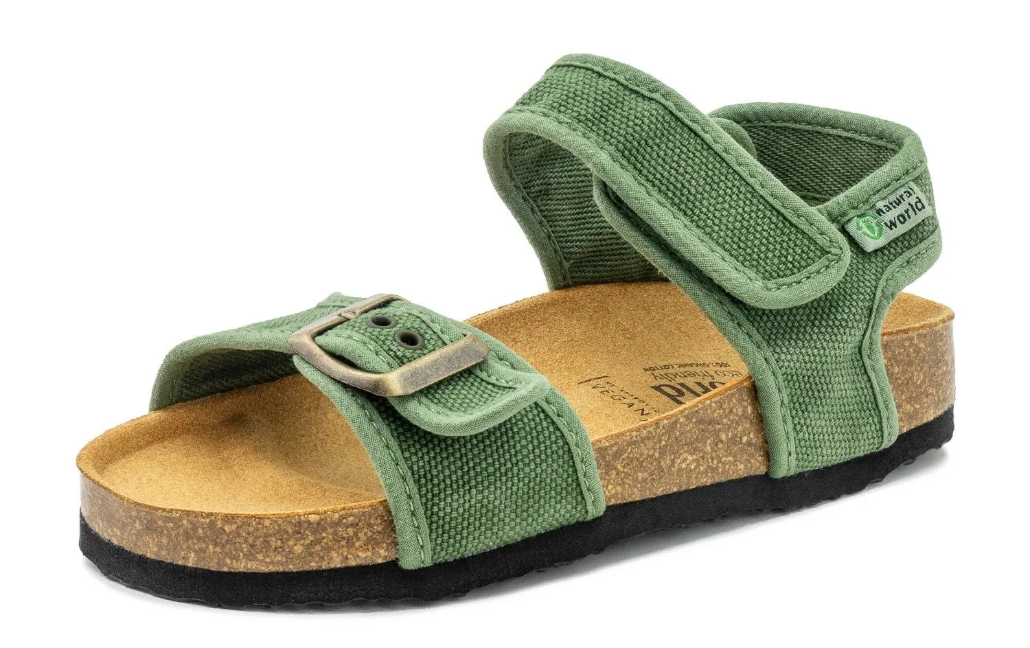 Natural World Eco: Dory Sandals - Olive Green