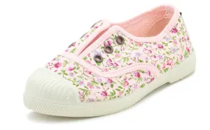 Natural World Eco: Elasticated Floral Sneaker - Rosa Misty