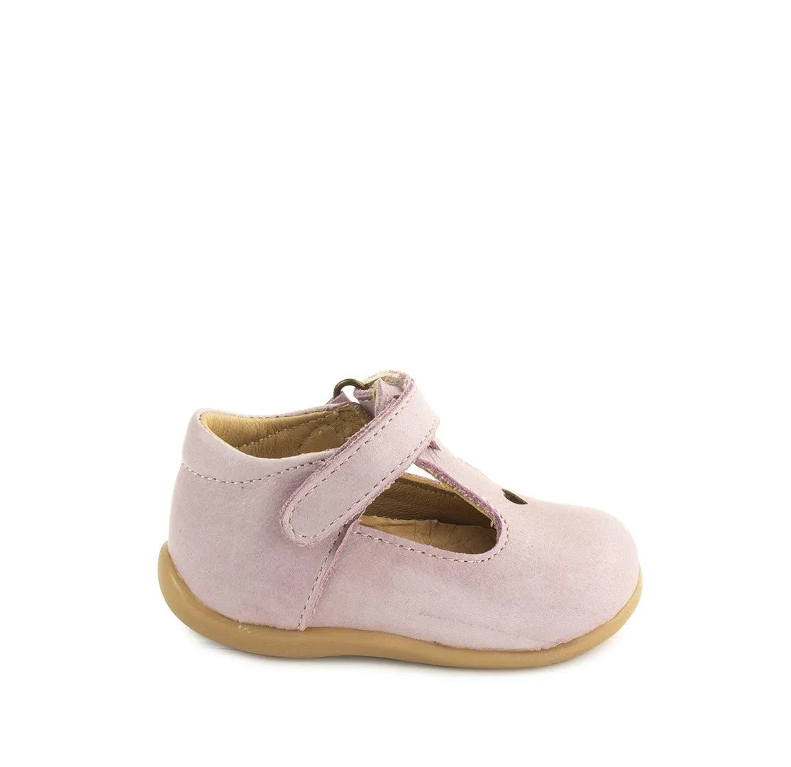 Petasil: Tima T-Bar Velcro Shoes - Old Rose Savana