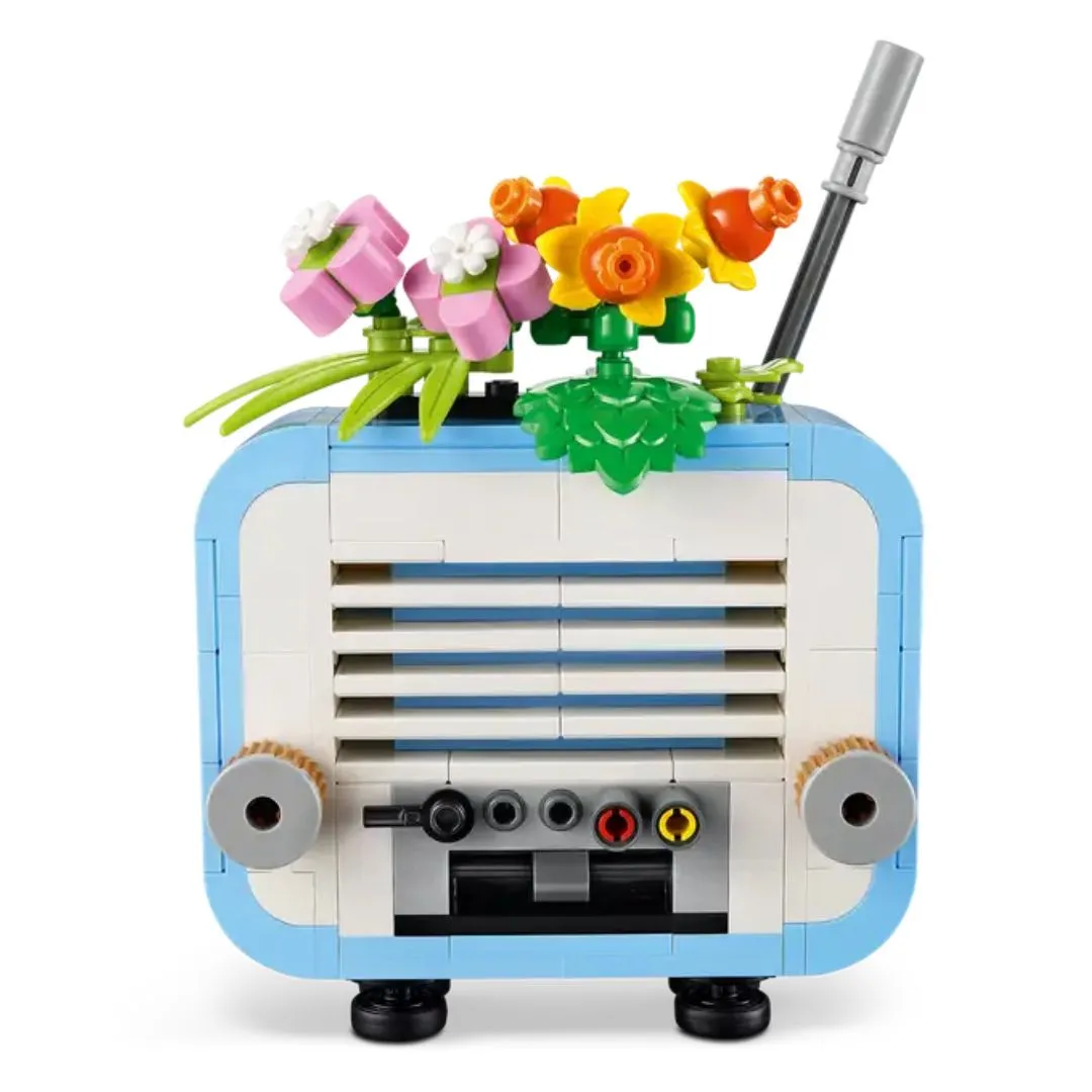 Record Player With Flowers By Lego