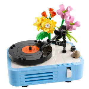 Record Player With Flowers By Lego