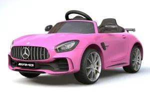 RICCO 6V 4.5A Two Motors Mercedes Benz GTR AMG Licenced Battery Powered Kids Electric Ride-On Toy Car, Pink