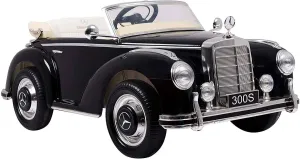 Ricco CLASSIC Mercedes Benz 300S (W188) 12V Battery Electric Ride-On Car Black X-Display